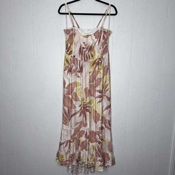 Soma Wknd Women’s Rayon Challis Convertible Maxi Dress Floral Size Large - Picture 1 of 5